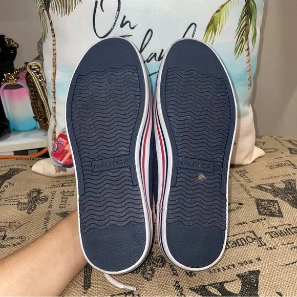 Nautica Spinnaker Navy Boat Shoes Size 7.5 - Picture 9 of 11